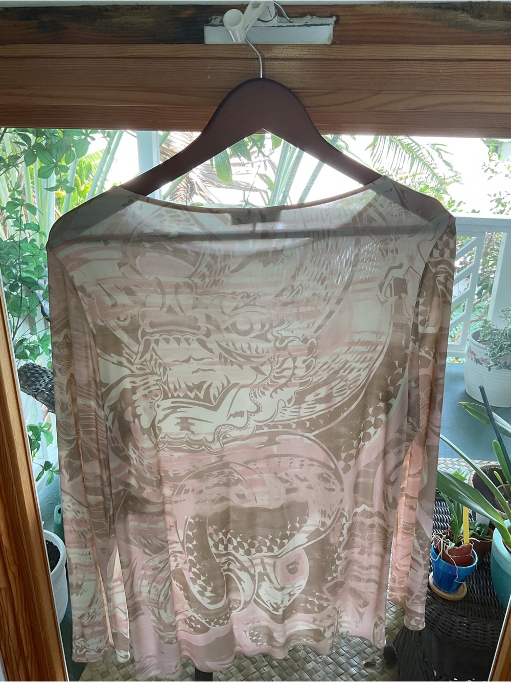 EMILIO PUCCI TOP FLORAL PRINT JERSEY LONG SLEEVES sz IT 42 US 6 - Picture 4 of 6